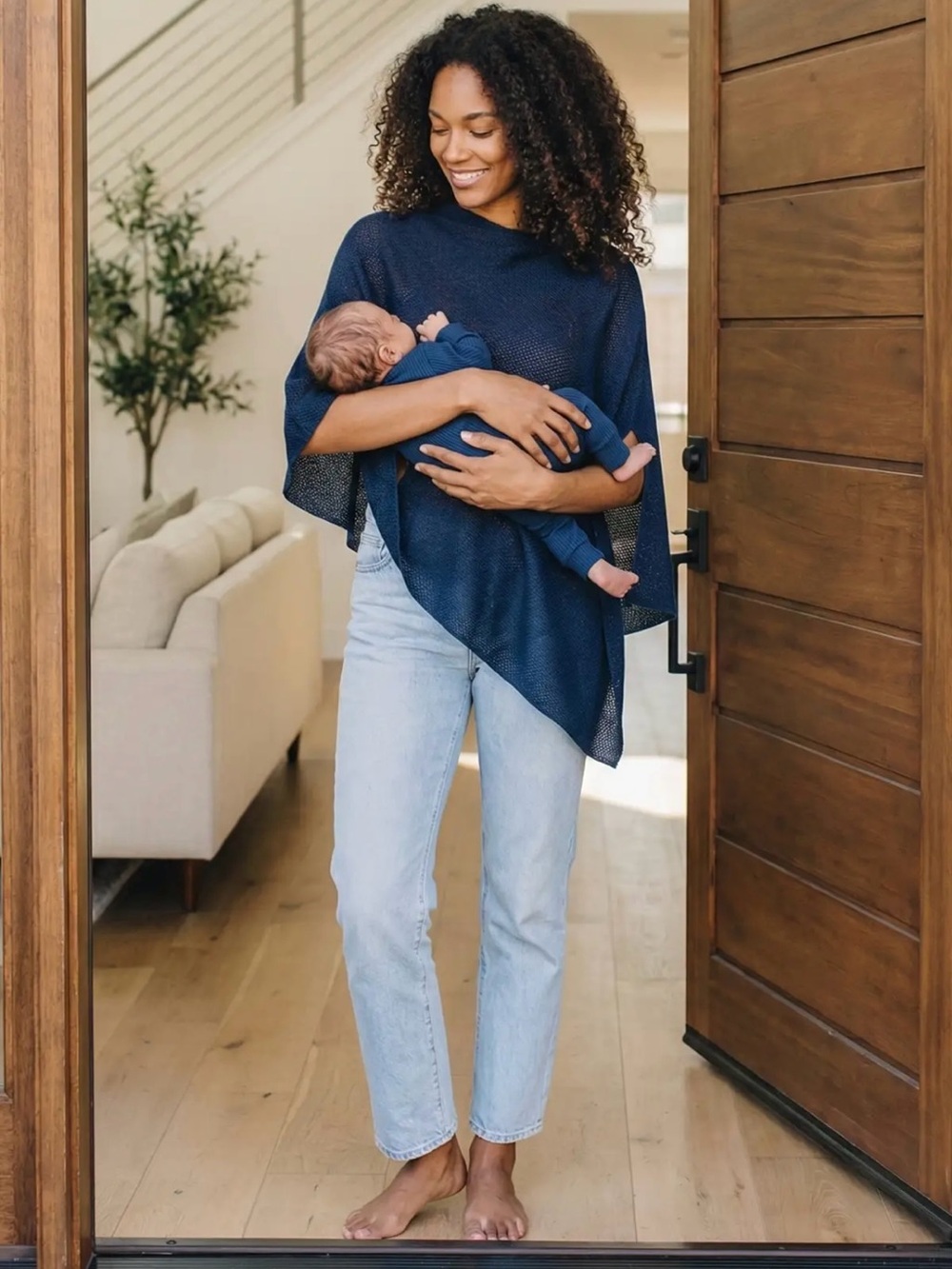 Navy Nursing/Car Seat Cover